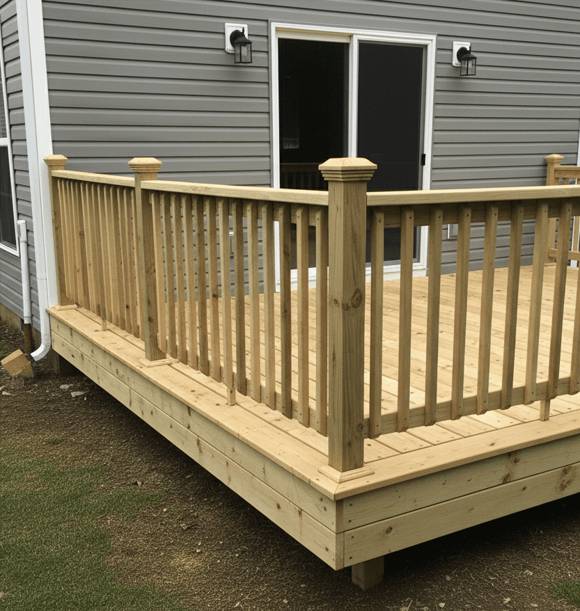 Cypress Composite Deck with Built-in Seating - Image 2